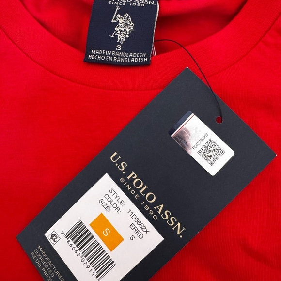 U.S. POLO ASSN. Men’s T-Shirt - Size S - Red - NEW with Tags - Picture 2 of 3